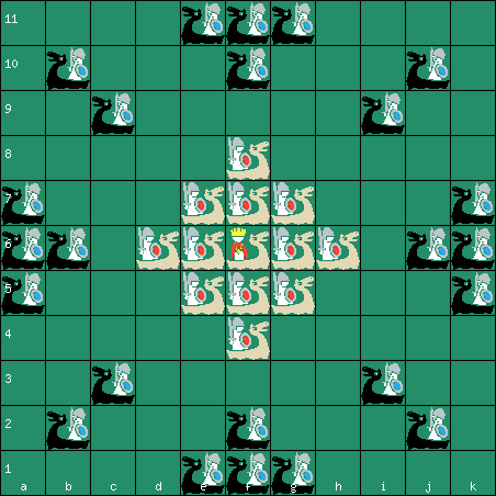 Sea battle tafl 11x11 board