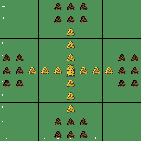 Simple Tafl 11x11 board