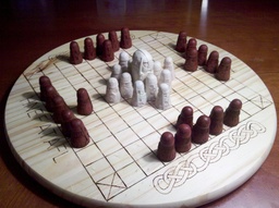 carved Hnefatafl game