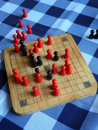 homemade Hnefatafl board